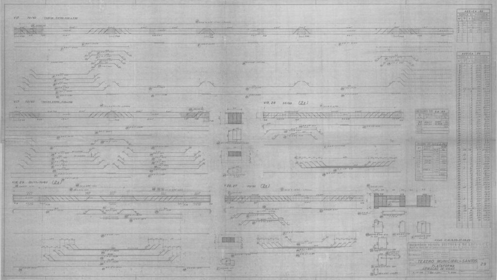 Plataforma - Armação de Vigas — P0005 — Teatro Municipal de Santos — F023-P0005-1968-S01-D00120