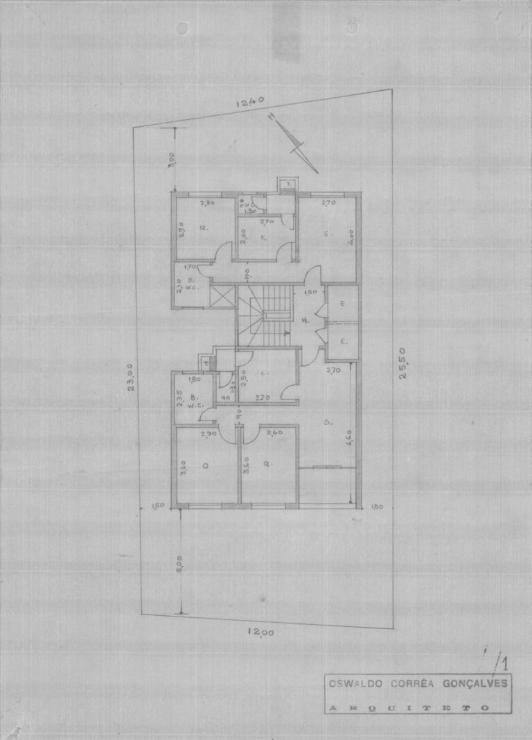 Predio de Apartamentos para a Exma Snra. Balbina Corrêa Gonçalves, Santos/SP