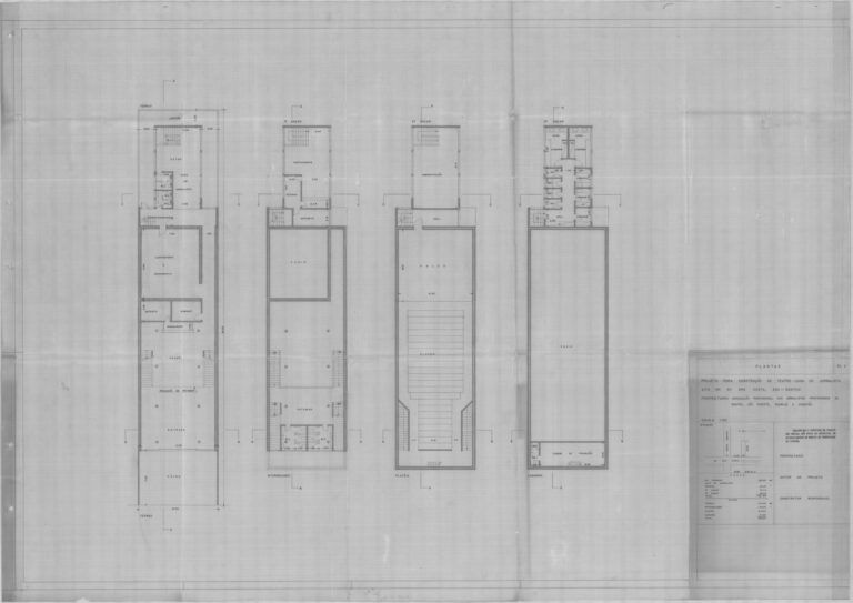 Projeto para Construção de Teatro - Casa do Jornalista, Santos/SP