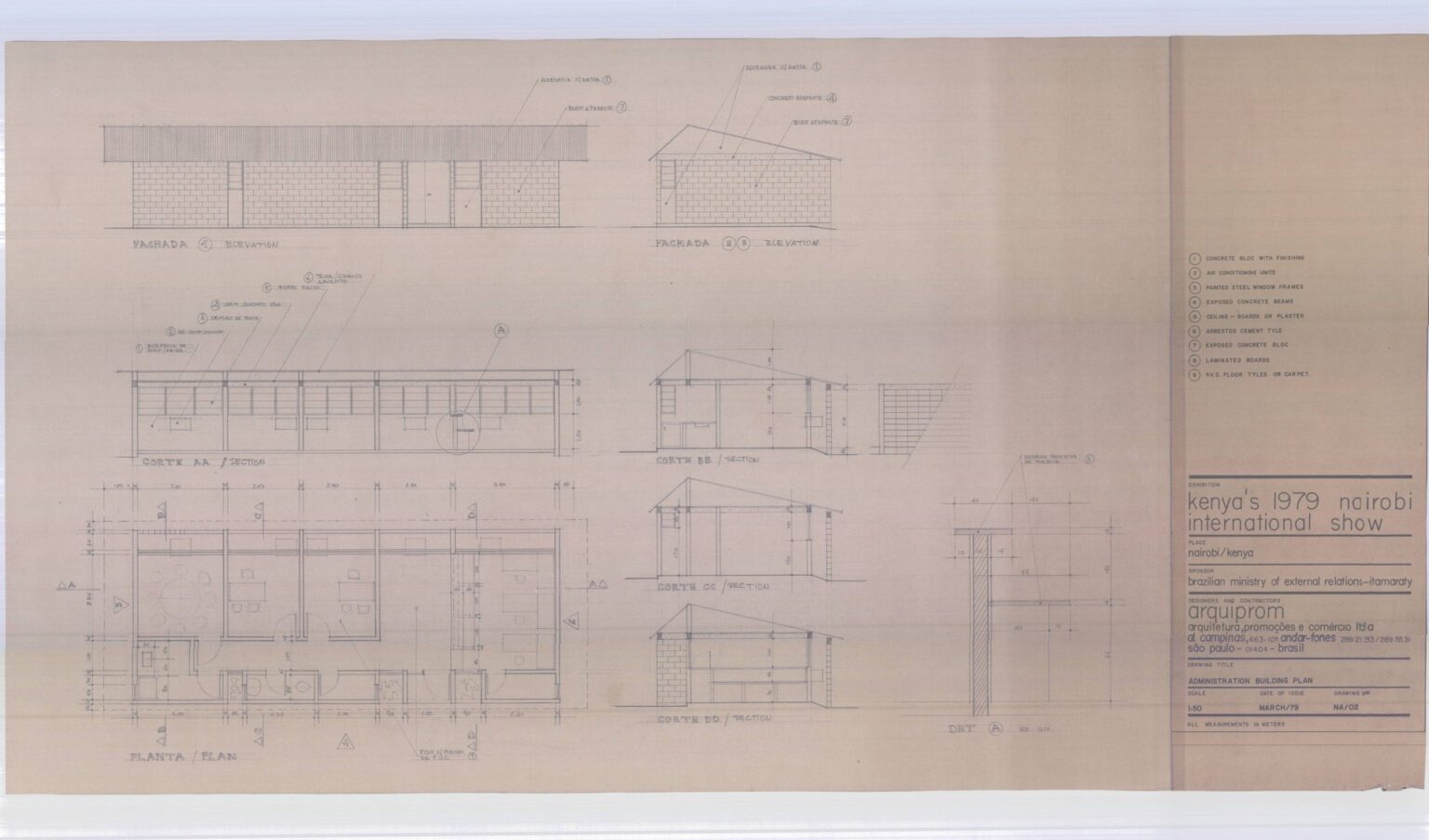 Administration building plan — P0010 — Kenya's 1979 Nairobi international show — F022-P0010-1979-S01-D00004