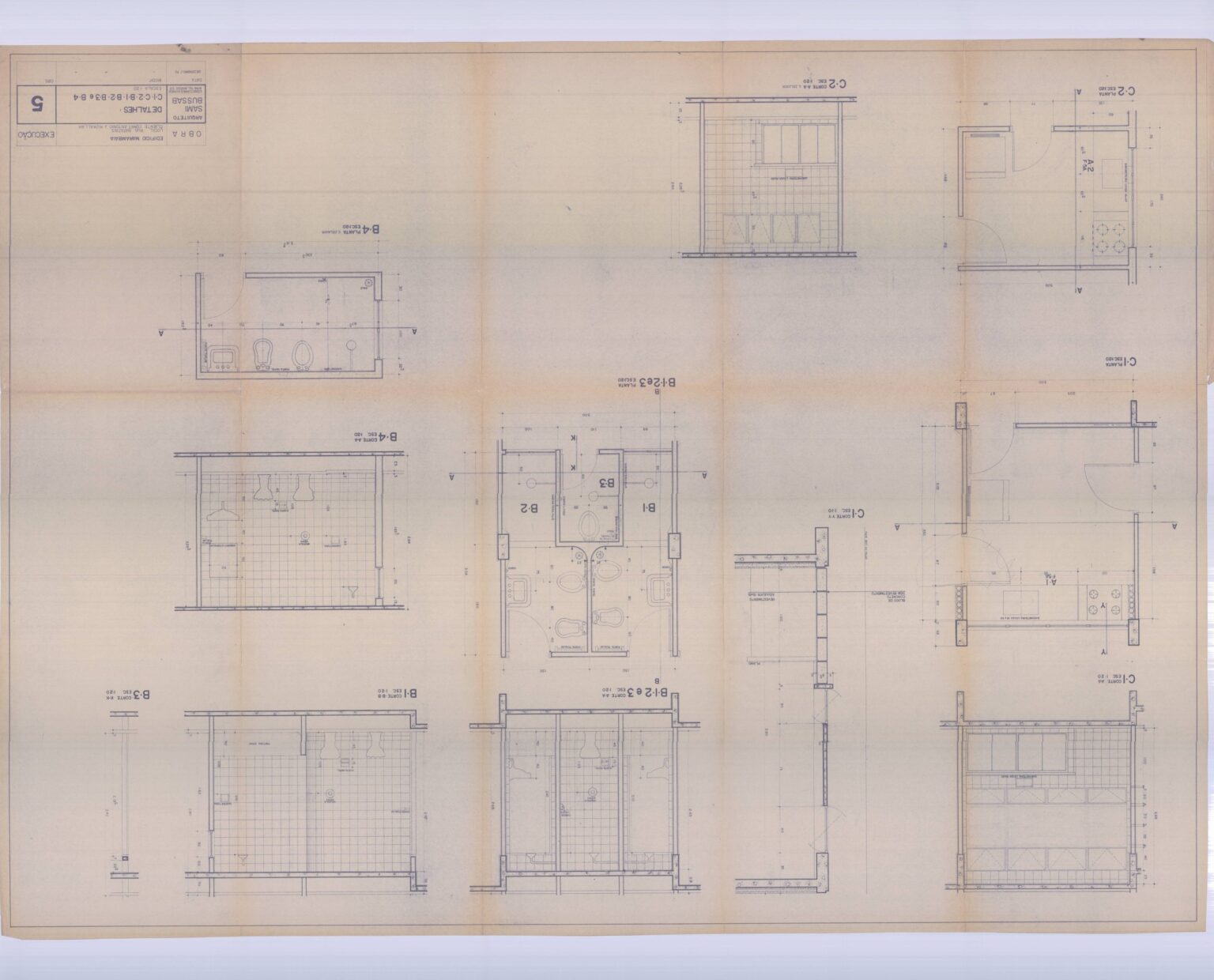 Detalhes: c.1-c.2-b.1-b.2-b.3 e b.4 — P0095 — Ed. Marambaia, Rua Batataes — F026-P0095-0000-S01-D00009