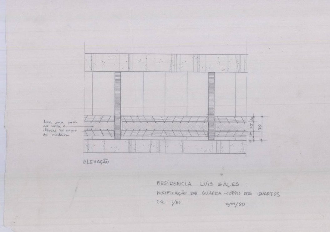 Modificação da guarda-corpo dos quartos — P0092 — Residência Sr. Luiz Marcelo Sales — F009-P0092-1981-S01-D00011