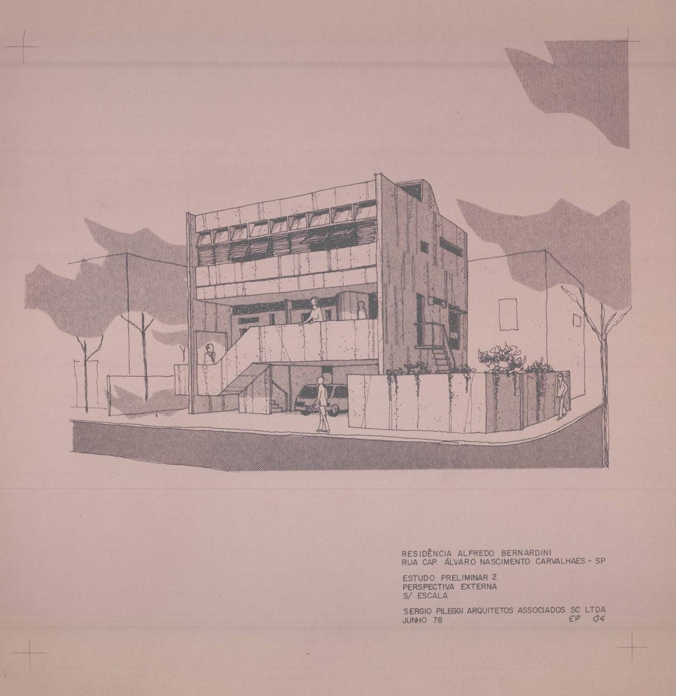 Perspectiva externa — P0115 — Residencia Alfredo Bernadini — F009-P0115-1978-S01-D00002