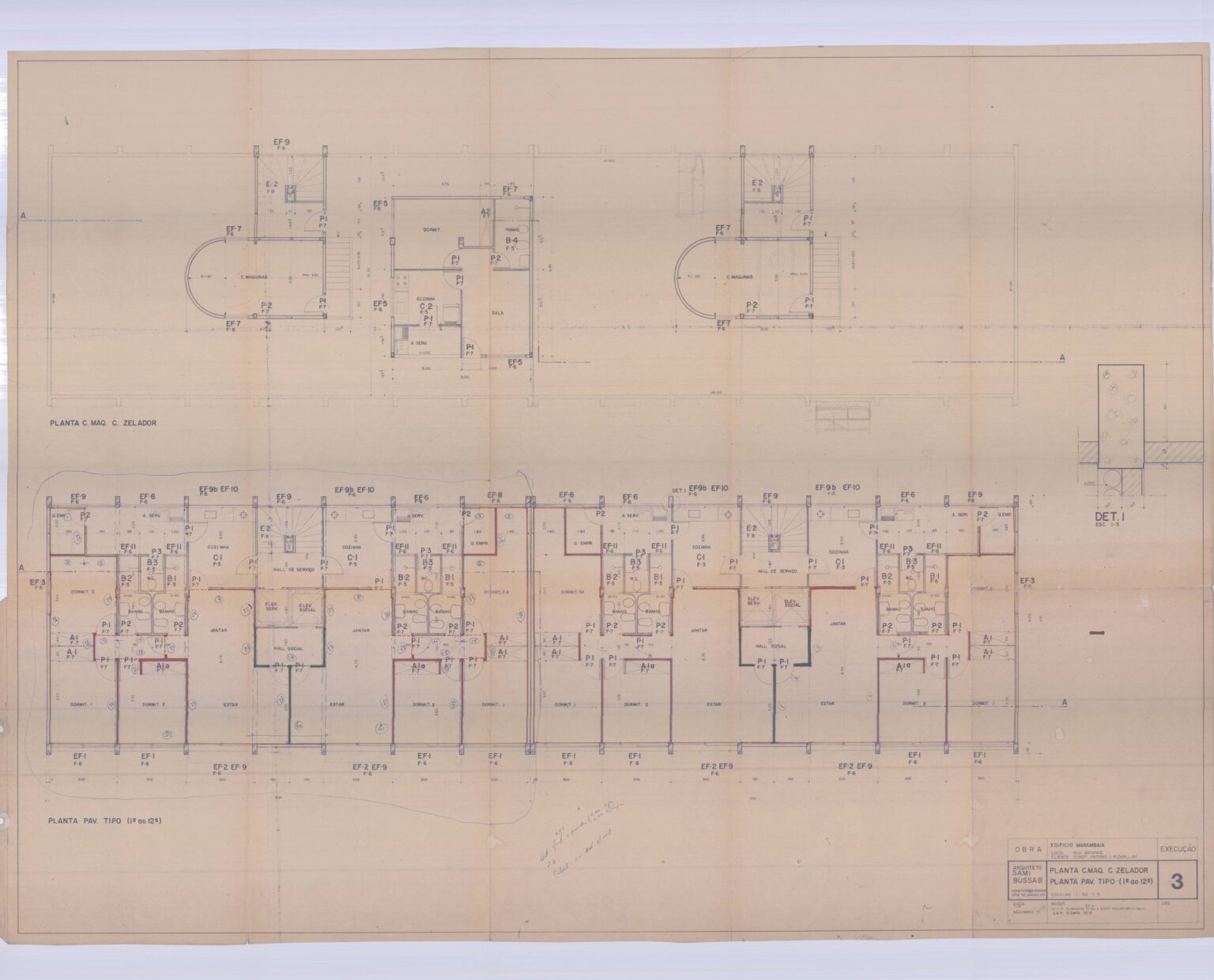 Planta c.maq. c. zelador / planta pav. tipo (1º ao 12º) — P0095 — Ed. Marambaia, Rua Batataes — F026-P0095-0000-S01-D00006