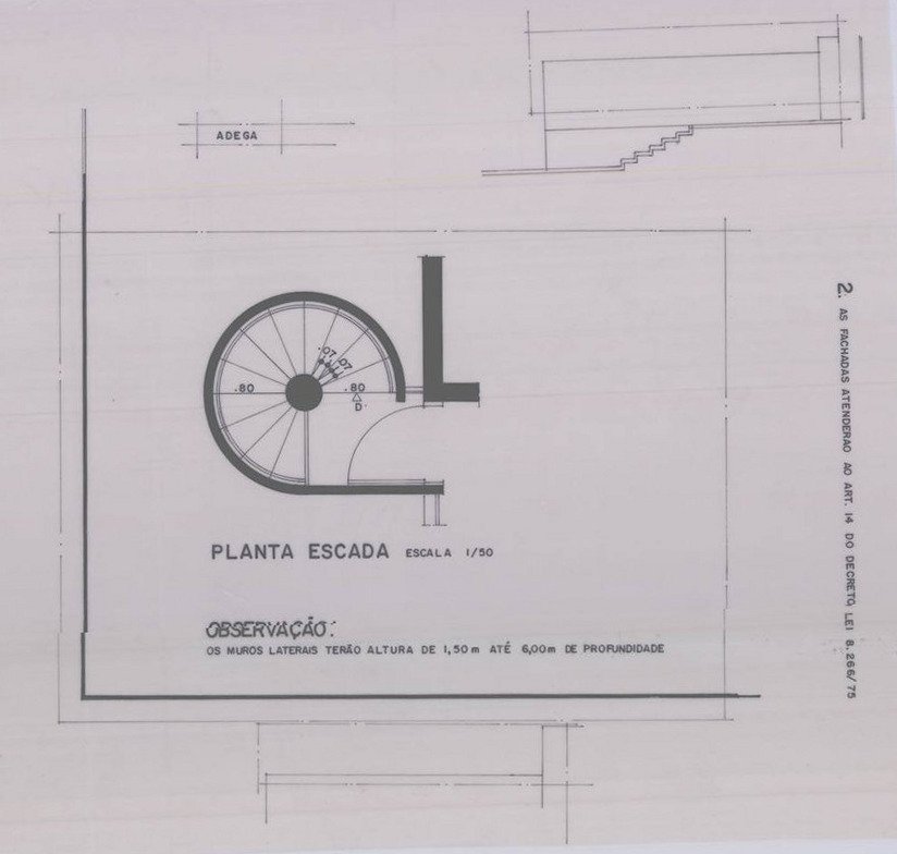Planta escada — P0092 — Residência Sr. Luiz Marcelo Sales — F009-P0092-1981-S01-D00012