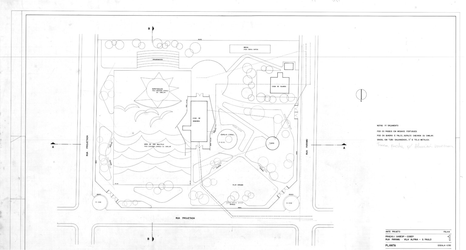 Planta — P0087 — Sabesp, Praça Vila Alpina — F026-P0087-0000-S01-D00001