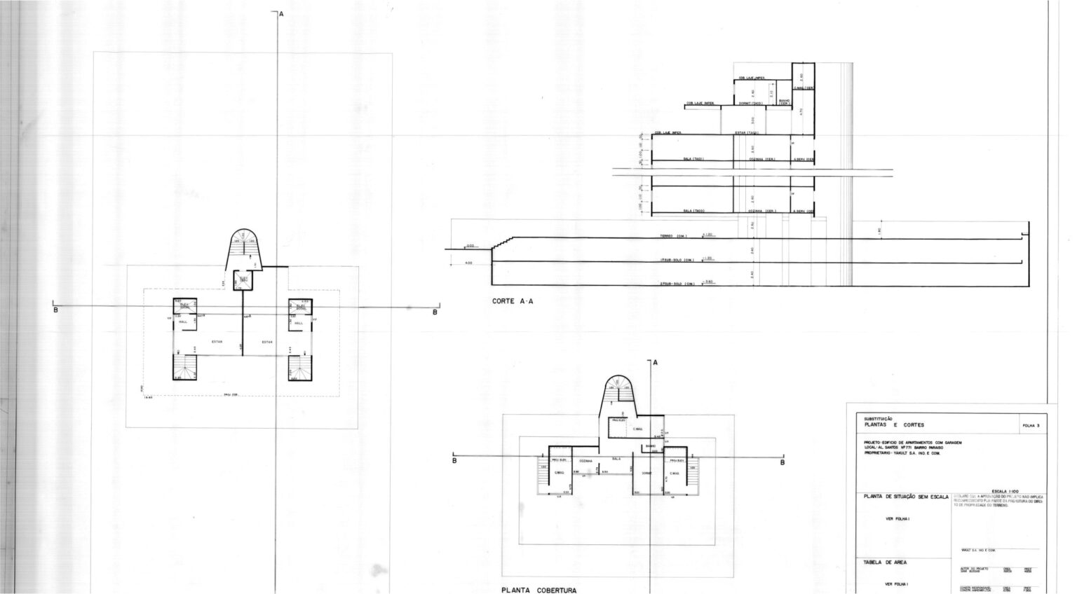 Plantas e cortes — P0084 — Ed. Yakult, Al. Santos — F026-P0084-0000-S01-D00004
